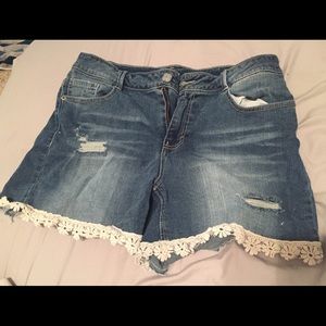 Distressed Jean Shorts Faded Glory